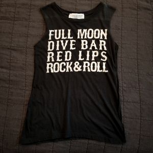 GYPSY WARRIOR Full Moon Black Tank